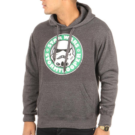 Star Wars - Sweat Capuche Starbuck Trooper Gris Anthracite Chiné