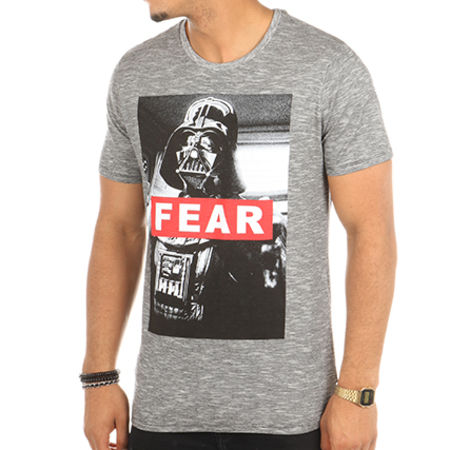 Star Wars - Tee Shirt Darth Vader Fear Gris Chiné
