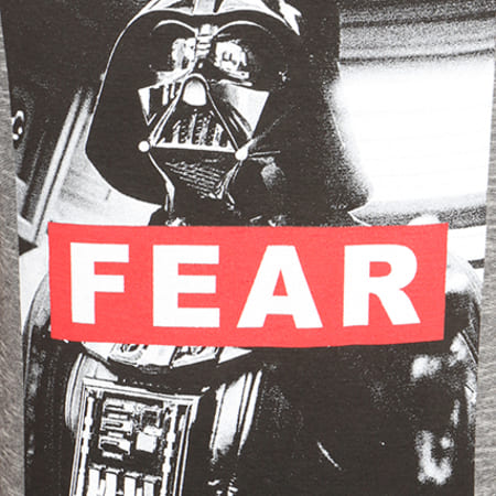 Star Wars - Tee Shirt Darth Vader Fear Gris Chiné