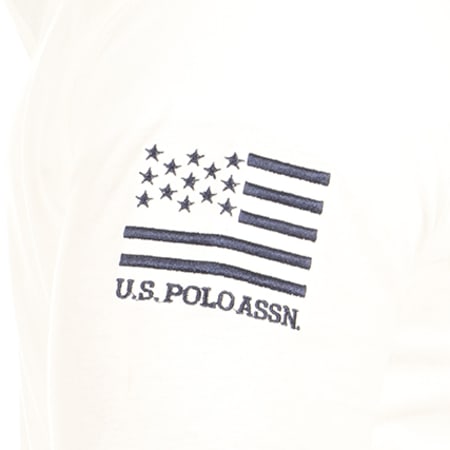 US Polo ASSN - Sweat Zippé Capuche Flag Blanc 