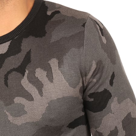Deeluxe - Pull Tedder Gris Anthracite Camouflage 