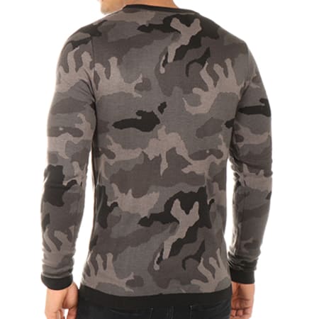 Deeluxe - Pull Tedder Gris Anthracite Camouflage 
