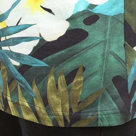 G-Star - Tee Shirt Aloha D09179-9963 Vert Kaki Floral 