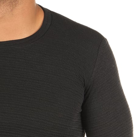 Uniplay - Tee Shirt Manches Longues Oversize Zips UPY99 Noir
