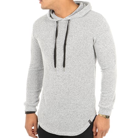 Uniplay - Pull Capuche Oversize 517603 Gris Chiné