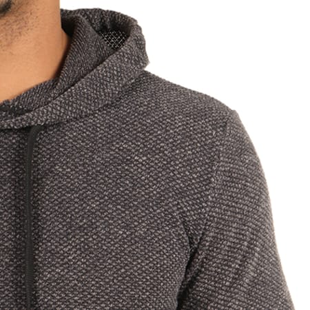 Uniplay - Pull Capuche Oversize 517603 Gris Anthracite Chiné