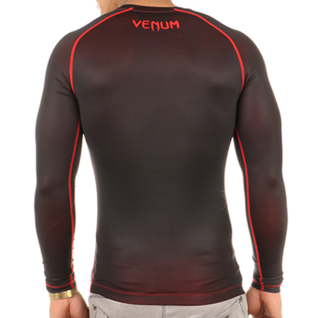 Venum - Tee Shirt Manches Longues De Compression Contender 3 Noir Rouge