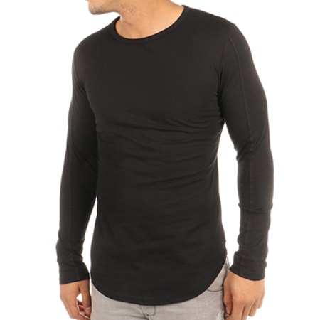 Aarhon - Tee Shirt Manches Longues Oversize 2190 Noir