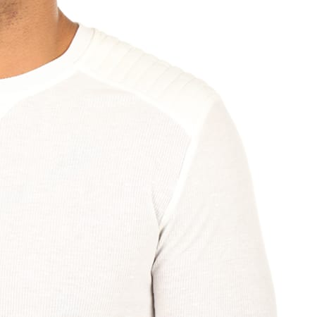 Gov Denim - Tee Shirt Manches Longues Oversize 162010 Blanc