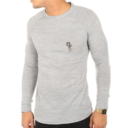 Ikao - Tee Shirt Manches Longues F18144 Gris 