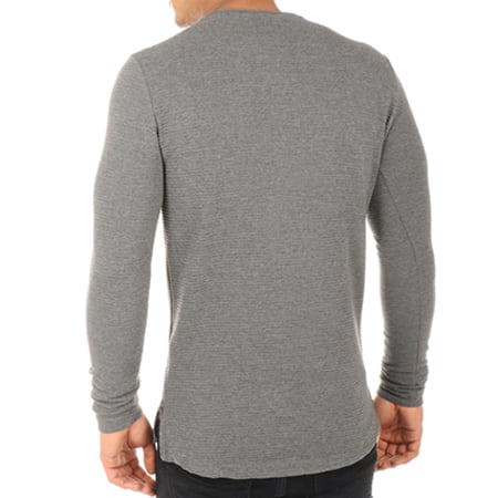 Ikao - Tee Shirt Manches Longues F18083 Gris Anthracite