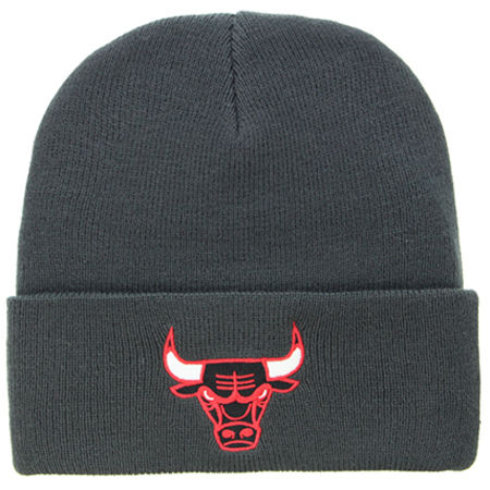 Mitchell and Ness - Bonnet Logo Cuff NBA Chicago Bulls Gris Anthracite