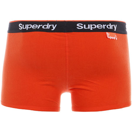 Superdry - Lot De 3 Boxers Orange Label Gris Chiné Orange