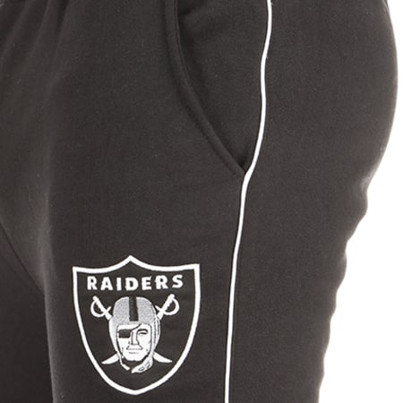 Majestic Athletic - Pantalon Jogging Fleece Piping Oakland Raiders Noir