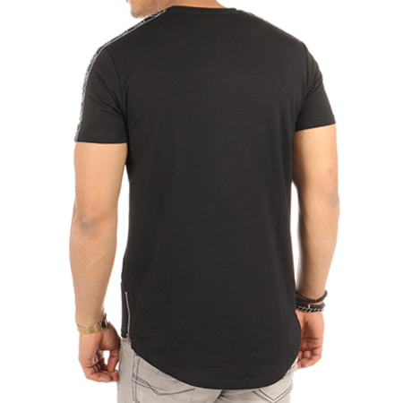 Project X Paris - Tee Shirt Oversize Bande Zip T881710 Noir