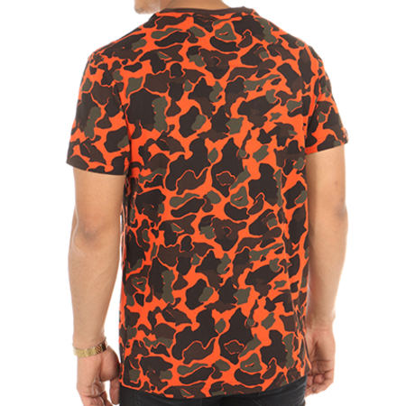 G-Star - Tee Shirt Poche Stalt D05933-9198 Camouflage Orange 