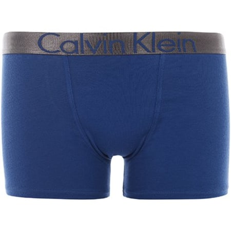 Calvin Klein - Lot De 2 Boxers Enfant Customized Stretch Gris Bleu Marine