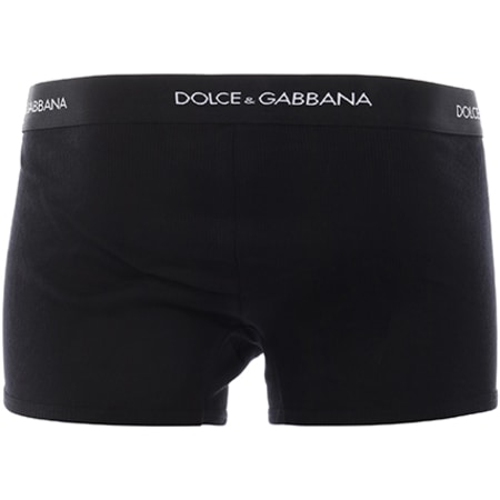Dolce & Gabbana - Boxer Ribbed Cotton Noir