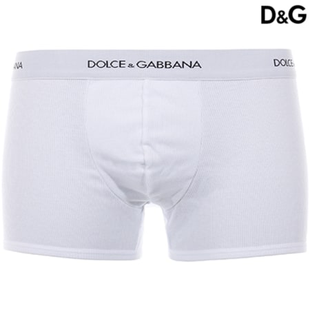 Dolce & Gabbana - Boxer Ribbed Cotton Blanc