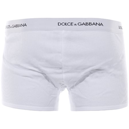 Dolce & Gabbana - Boxer Ribbed Cotton Blanc