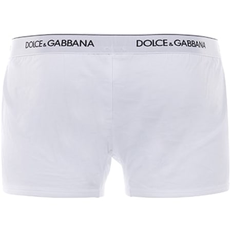 Dolce & Gabbana - Lot De 2 Boxers Stretch Cotton Blanc