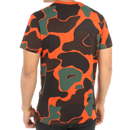 G-Star - Tee Shirt Blaze D09175-9961 Camouflage Vert Kaki Orange