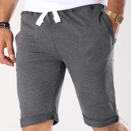Crossby - Short Jogging Run Gris Anthracite Chiné