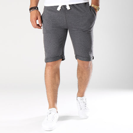 Crossby - Short Jogging Run Gris Anthracite Chiné