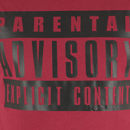 Parental Advisory - Tee Shirt Oversize Classic Logo Bordeaux