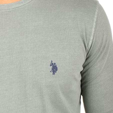 US Polo ASSN - Tee Shirt Manches Longues USPA Gris Vert