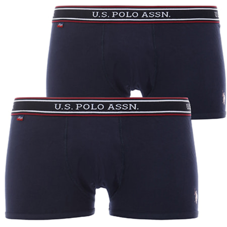 US Polo ASSN - Lot De 3 Boxers Tricolore Low Rise Bleu Marine