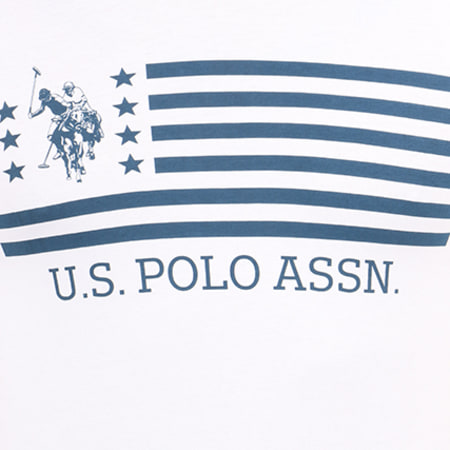 US Polo ASSN - Tee Shirt USPA Flag Crewneck Blanc