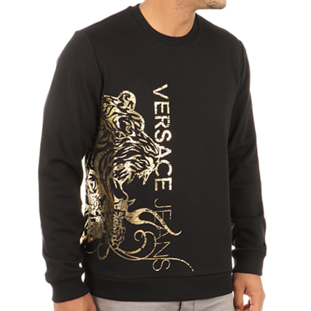 Versace Jeans Couture - Sweat Crewneck Flash Gym Weave Noir