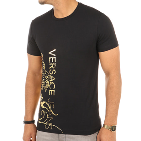 Versace Jeans Couture - Tee Shirt Flash Print Wave Noir