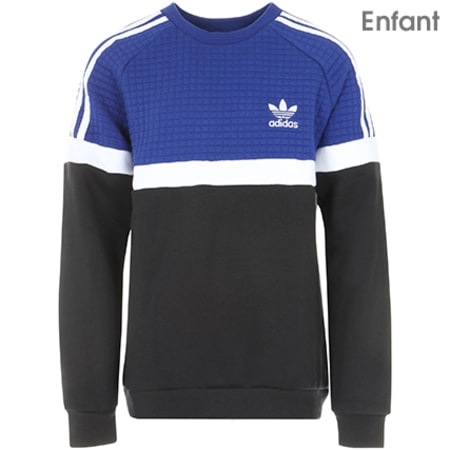 Adidas Originals - Sweat Crewneck Enfant Trefoil BQ3950 Bleu Marine Noir