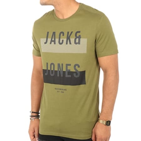 Jack And Jones - Tee Shirt Giant Vert Kaki 
