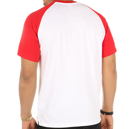 Classic Series - Tee Shirt Manches Raglan Essential Blanc Rouge
