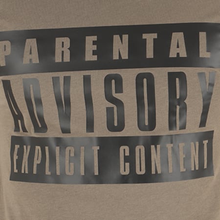 Parental Advisory - Tee Shirt Oversize Classic Logo Vert Kaki