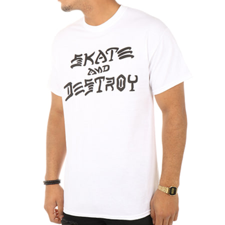 Thrasher - Tee Shirt Skate And Destroy Blanc