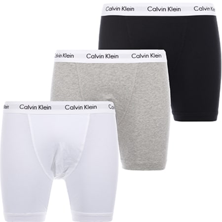 Calvin Klein - Lot De 3 Boxers B1390A Blanc Gris Chiné Noir