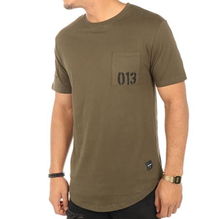 Only And Sons - Tee Shirt Poche Oversize Camp Vert Kaki 