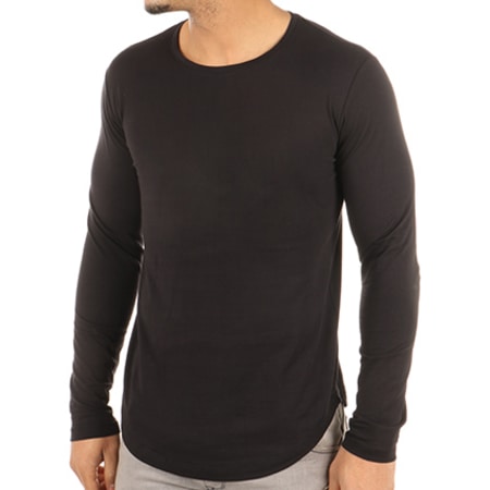 LBO - Tee Shirt Oversize Manches Longues Uni 339 Noir
