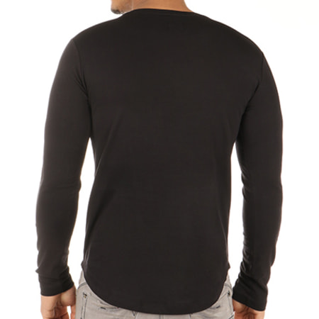 LBO - Tee Shirt Oversize Manches Longues Uni 339 Noir
