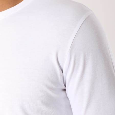LBO - Lote de 2 camisetas oversize de manga larga 340 Unis blancas y negras