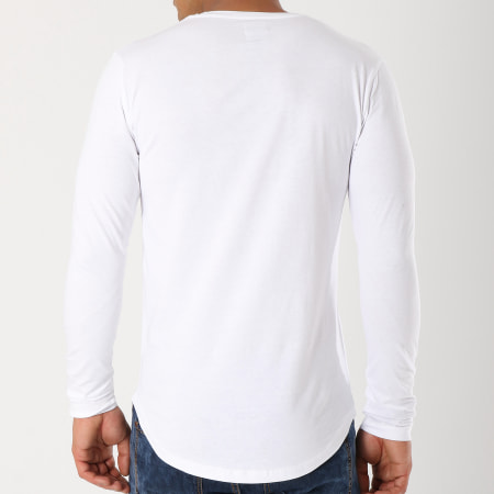 LBO - Set di 2 magliette oversize a maniche lunghe 340 Unis bianche e nere