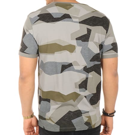Esprit - Tee Shirt Poche 107CC2K005 Vert Kaki Camouflage 