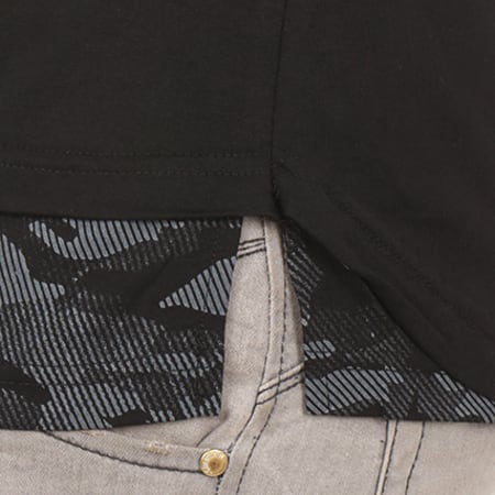 Ikao - Tee Shirt Poche Oversize F041 Noir Camouflage 