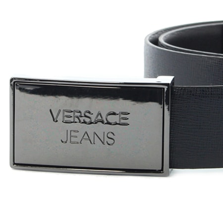 Versace Jeans Couture - Ceinture Linea Uomo Dis6 Saffiano Vacchetta Noir