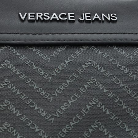 Versace Jeans Couture - Sacoche Linea Chevron Dis7 Saffiano Noir