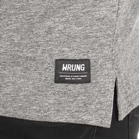 Wrung - Tee Shirt Team Gris Chiné Noir